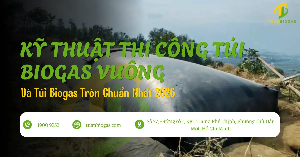 Kỹ Thuật Thi Công Túi Biogas Vuông Và Túi Biogas Tròn Cho Nông Hộ Và Trang Trại